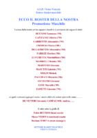 ART. 00 ROSTER Squadra Prom masch 16-17 VIRTUS VENEZIA